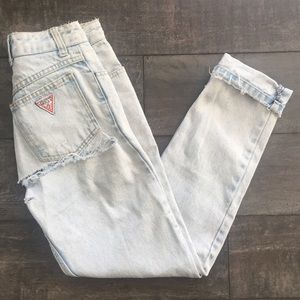 Vintage Guess High Waisted Tapered Mom Jeans